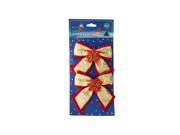 Bulk Buys Christmas Bow Decorations Pack Of 24