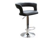 Amerihome Adjustable Height Bar Stool With Round Back