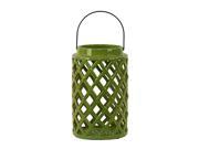Urban Trends Collection Home Decorative Accessories Ceramic Lantern Green