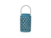 Urban Trends Collection Home Decorative Accessories Ceramic Lantern Turquoise