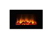 Moda Flame Home Chelsea 35 Inch Curved Black Wall Mounted Electric Fireplace
