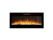 Moda Flame Home 50 Inch Cynergy Pebble Stone Built In Wall Mounted Electric Fireplace