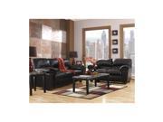Flash Furniture Signature Design by Ashley Commando Living Room Set in Black Leather [FSD 2129SET BLK GG]