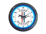 Neonetics Ford mustang blue neon clock