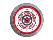 Neonetics Red crown gasoline neon clock