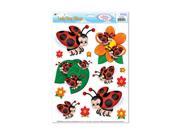 Beistle Lady Bug Clings 12 x 17 Sheet 13 Count Pack of 12