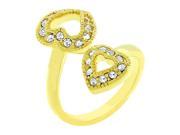 J Goodin Dual Pave Hearts Ring Size 6