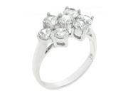 J Goodin Round Cubic Zirconia Cluster Ring Size 8