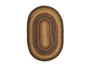 Home Spice Décor Cotton Braided Rugs Oval Peppercorn 4 x6
