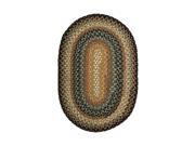 Homespice Decor 402219 Cocoa Bean Cotton Braided Rugs Oval