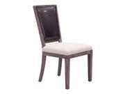 Market Dining Chair Brown Beige Pack of 2