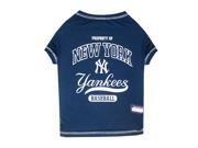 Pets First Sports Team Logo New York Yankees Dog Tee Shirt New Large