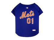 Pets First Sports Team Logo New York Mets Dog Jersey Blue Small