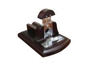 Prestige Import group Walnut Desktop Guillotine Cutter with Tobacco Catch Tray