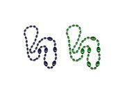Cleanlapsports Jumbo Football Beads Green Navy Blue 2 Piece