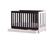 Dream On Me Milano 5 in 1 Convertible Crib White and Chocolate