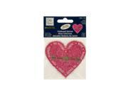 Bulk Buys Love Chipboard Spinner Sticker with Glitter Accents Pack of 24