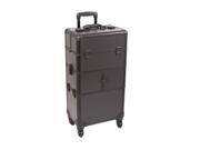 Sunrise Outdoor Travel Professional Cosmetic Holder Black Smooth Trolley Makeup Case I3164