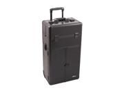 Sunrise Outdoor Travel Professional Cosmetic Holder Black Crocodile Texture Trolley Makeup Case I3165