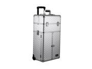 Sunrise Outdoor Travel Professional Cosmetic Holder Silver Diamond Trolley Makeup Case I3165
