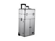 Sunrise Outdoor Travel Professional Cosmetic Holder Silver Diamond Trolley Makeup Case I3166
