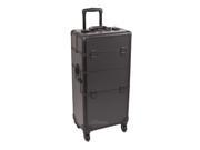 Sunrise Outdoor Travel Professional Cosmetic Holder Black Smooth Trolley Makeup Case I3261