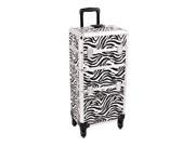 Sunrise Outdoor Travel Professional Cosmetic Holder Zebra Printing Texture Trolley Makeup Case I3261