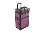 Sunrise Outdoor Travel Professional Cosmetic Holder Purple Diamond Trolley Makeup Case I31062