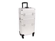Sunrise Outdoor Travel Professional Cosmetic Holder Silver Diamond Trolley Makeup Case I3161