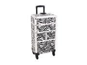 Sunrise Outdoor Travel Professional Cosmetic Holder Zebra Printing Texture Trolley Makeup Case I3264