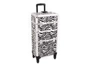 Sunrise Outdoor Travel Professional Cosmetic Holder Zebra Printing Texture Trolley Makeup Case I3161