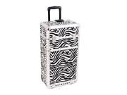Sunrise Outdoor Travel Professional Cosmetic Holder Zebra Printing Texture Trolley Makeup Case I3162