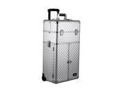Sunrise Outdoor Travel Professional Cosmetic Holder Silver Diamond Trolley Makeup Case I3265