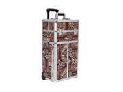 Sunrise Outdoor Travel Professional Cosmetic Holder Leopard Trolley Makeup Case I3265