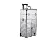Sunrise Outdoor Travel Professional Cosmetic Holder Silver Diamond Trolley Makeup Case I3266