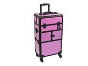 Sunrise Outdoor Travel Purple Diamond Trolley Makeup Case I3564