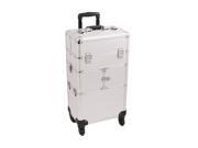 Sunrise Outdoor Travel Silver Dot Trolley Makeup Case I3564