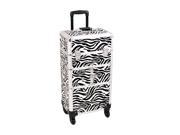 Sunrise Outdoor Travel Zebra Trolley Makeup Case I3564