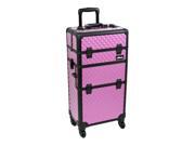 Sunrise Outdoor Travel Purple Diamond Trolley Makeup Case I3761