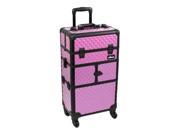 Sunrise Outdoor Travel Purple Diamond Trolley Makeup Case I3764