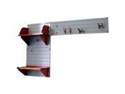 Wall Control Pegboard Garden Tool Board Organizer W Gray Pegboard And Red Accessories