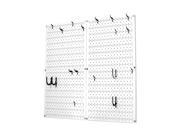 Kitchen Pegboard Organizer Pots And Pans Pegboard Pack Storage And Organization Kit With White Pegboard And Black Accessories