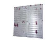 Kitchen Pegboard Organizer Pots And Pans Pegboard Pack Storage And Organization Kit With Gray Pegboard And Red Accessories