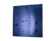 Kitchen Pegboard Organizer Pots And Pans Pegboard Pack Storage And Organization Kit With Blue Pegboard And Black Accessories
