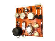 Kitchen Pegboard Organizer Pots And Pans Pegboard Pack Storage And Organization Kit With Orange Pegboard And Blue Accessories
