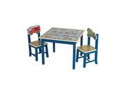 Guidecraft Kids Indoor Playschool Moving All Around Table Chairs Set