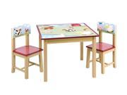 Guidecraft Kids Indoor Playschool Farm Friends Table Chairs Set