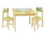 Guidecraft Kids Indoor Playschool Savanna Smiles Table and Chairs Set