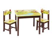 Guidecraft Kids Indoor Playschool Jungle Party Table and Chairs Set