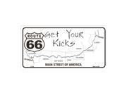 Us Route 66 Map Novelty Vanity Metal License Plate Tag Sign